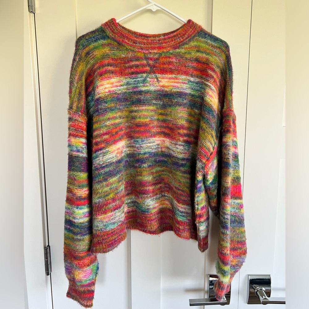 Free People Rainbow Stripe Sweater